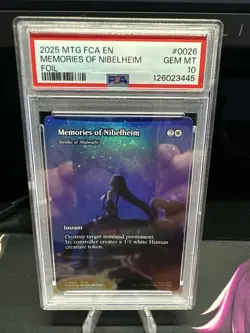 2025 MTG FINAL FANTASY: THROUGH THE AGES FOIL #0026 MEMORIES OF NIBELHEIM PSA 10 - Image 1