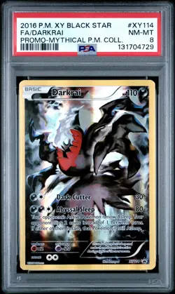 POKEMON XY BLACK STAR MYTHICAL COLLECTION DARKRAI #XY114 PSA 8 NM #131704729 - Image 1