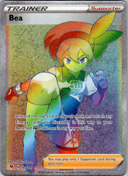 Bea 193/185 Rare Rainbow Vivid Voltage Pokemon NM - Image 1