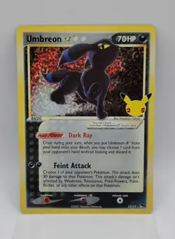 Pokemon TCG Umbreon Gold Star 17/17 Celebrations Classic Collection Holo - Image 1