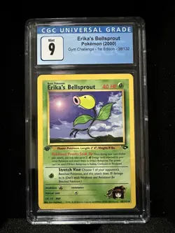 ERIKA'S BELLSPROUT 2000 POKEMON GYM CHALLENGE 1ST EDITION #38/132 CGC 9 MINT - Image 1