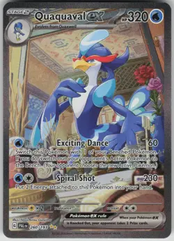 Pokemon TCG Quaquaval ex Special Illustration Rare SV02: Paldea Evolved 260/193 - Image 1