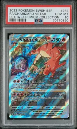 2022 Pokemon Sword and Shield PC Charizard Vstar #SWSH262 PSA 10 - Image 1