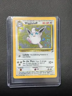 Pokemon TCG Wigglytuff 19/130 Base Set 2 Unlimited Holo Rare HP - Image 1