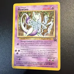 Pokemon TCG Mewtwo Black Star Promo #12 Vintage LP - Image 1