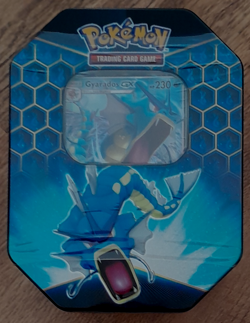 Pokemon TCG Hidden Fates Gyarados GX Tin New & Sealed - Image 1