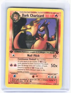 2000 Pokemon Dark Charizard Team Rocket Rare #21 Near Mint 1st Edition - Image 1