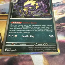 Pokemon TCG Toxtricity Phantasmal Flames Prerelease Stamped Promo 017 LP In Hand - Image 2