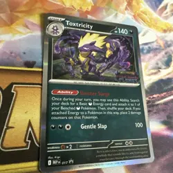 Pokemon TCG Toxtricity Phantasmal Flames Prerelease Stamped Promo 017 LP In Hand - Image 4