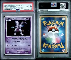 1st EDITION MEWTWO HOLO #181 2007 POKEMON DIAMOND PEARL MOONLIT PURSUIT PSA 10 - Image 1