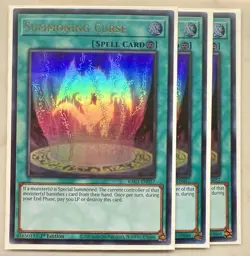 Yugioh! 3x Summoning Curse RA03-EN057 Ultra Rare 1st Ed NM - Image 1