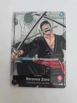 One Piece Roronoa Zoro ENGLISCH OP01-001 25th Anniversary Premium Collection NM - Image 1