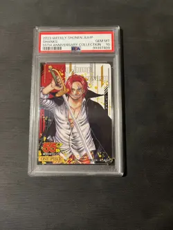 PSA 10 Shanks 55th Anniversay Shonen Jump 2023 Weekly ONE PIECE TCG - Image 1