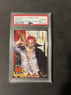 PSA 10 Shanks 55th Anniversay Shonen Jump 2023 Weekly ONE PIECE TCG - Image 2
