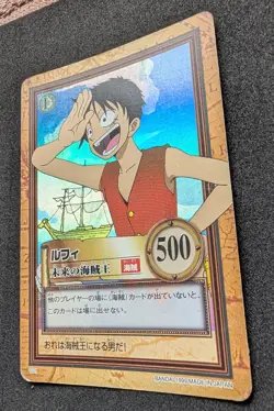 1999 One Piece Carddass Hyper Battle Holo Luffy C01 - Rookie Card - Image 2