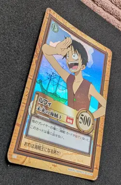 1999 One Piece Carddass Hyper Battle Holo Luffy C01 - Rookie Card - Image 3
