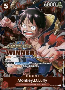 One Piece TCG • Monkey.D.Luffy ST01-012 • Tournament Winner-Promo • ENG/NM - Image 1