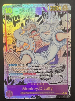 One Piece Card Game Monkey.D.Luffy OP05-119 Manga Rare English NM - Image 1