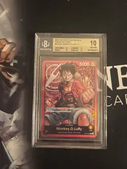 Monkey.D.Luffy - ST01-001 - Leader - Pre-Errata - One Piece TCG BGS 10 POP 17 - Image 1