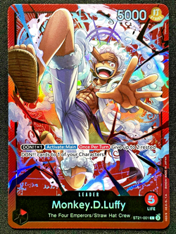 CARD ONE PIECE TCG - Monkey D Luffy Gear 5 Leader Alt Art NEAR MINT English - Image 1
