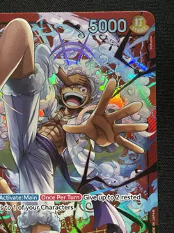 CARD ONE PIECE TCG - Monkey D Luffy Gear 5 Leader Alt Art NEAR MINT English - Image 3