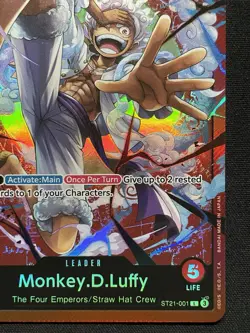 CARD ONE PIECE TCG - Monkey D Luffy Gear 5 Leader Alt Art NEAR MINT English - Image 4