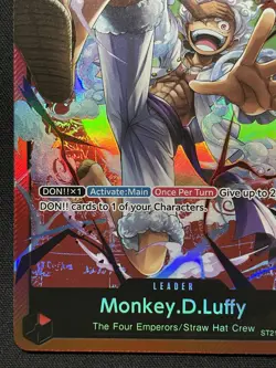 CARD ONE PIECE TCG - Monkey D Luffy Gear 5 Leader Alt Art NEAR MINT English - Image 5