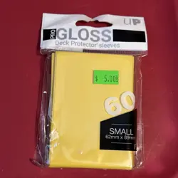 Yellow Gloss Ultra Pro Yu-Gi-Oh! Japanese Size Card Protector TCG Sleeves 60 D9 - Image 1