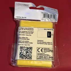 Yellow Gloss Ultra Pro Yu-Gi-Oh! Japanese Size Card Protector TCG Sleeves 60 D9 - Image 2