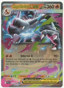 POKEMON Mega Charizard X EX 013/094 Phantasmal Flames DOUBLE RARE HOLO Card - Image 1
