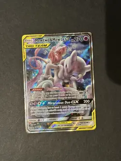 Mewtwo & Mew GX - SM191 - Pokemon Sun & Moon Promo Ultra Rare Card DMG - Image 1