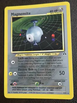 Magnemite 7/75 Neo Discovery Holo Pokemon Card Vintage - Image 1