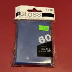 Blue Gloss Ultra Pro Yu-Gi-Oh! Japanese Size Card Protector TCG Sleeves 60 D9/ - Image 1