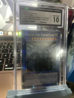 CGC 10 Obelisk the Tormentor LC01-EN001 Quarter Century Rare Error Card - Image 1