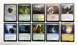 109 MTG MAGIC THE GATHERING 10 CARD MIXED LOT RARE GOLD UNCOMMON SILVER ♨ - Image 1