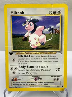 Miltank 41/111 Neo Genesis 1st Edition Pokemon Card - Heavily Played - Image 1