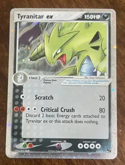 Pokemon TCG Tyranitar EX Pop Series 1 Holo Ultra Rare Card #17/17 Big Swirl! - Image 1