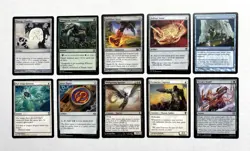 105 MTG MAGIC THE GATHERING 10 CARD MIXED LOT RARE GOLD UNCOMMON SILVER ♨ - Image 1