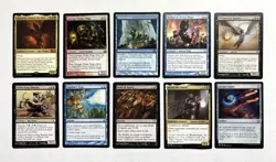 104 MTG MAGIC THE GATHERING 10 CARD MIXED LOT RARE GOLD UNCOMMON SILVER ♨ - Image 1