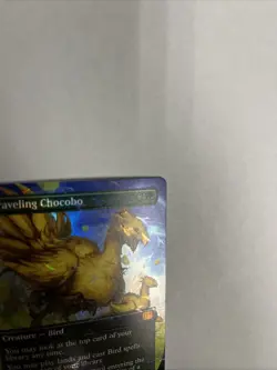 Traveling Chocobo Borderless Chocobo Track Foil Card #0568 MTG LP - Image 3