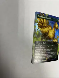 Traveling Chocobo Borderless Chocobo Track Foil Card #0568 MTG LP - Image 5