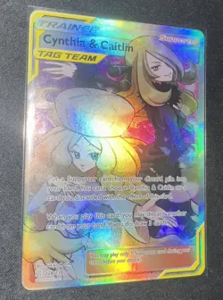 Cynthia & Caitlin Full Art Holo Card 228/236 Cosmic Eclipse Pack Fresh - Image 2