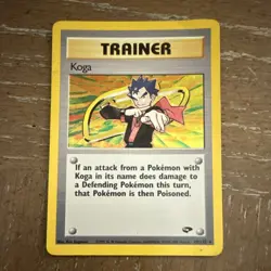 Pokemon Koga 106/132 Gym Challenge Holo Rare 2000 Trainer Card - Image 1