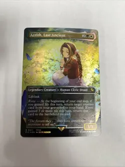 Aerith Last Ancient Borderless Chocobo Track Foil Card #0471 MTG LP - Image 1