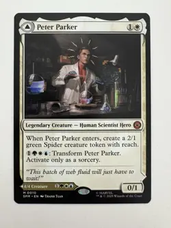 Peter Parker / Amazing Spider-Man MTG Magic the Gathering Card NM Near Mint SPM - Image 1