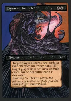 ***Hymn to Tourach Altered Art*** MTG Fallen Empires Magic Kid Icarus - Image 1