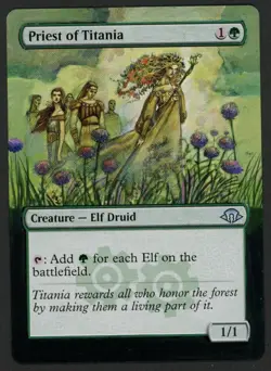***Priest of Titania Altered Art*** MTG Modern Horizons 3 Magic Kid Icarus - Image 1