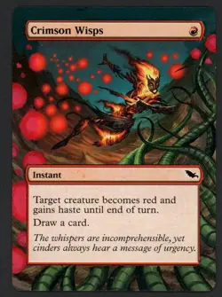 ***Crimson Wisps Altered Art*** MTG Shadowmoor Magic Kid Icarus - Image 1