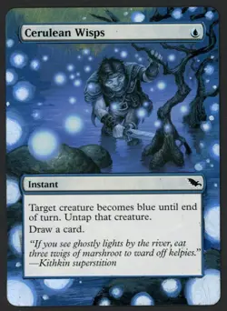 ***Cerulean Wisps Altered Art*** MTG Shadowmoor Magic Kid Icarus - Image 1