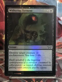 Withering Torment (Foil) Duskmourn, House of Horror 0124 Uncommon MTG - Image 1